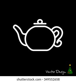 Web line icon. Teapot