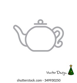 Web line icon. Teapot