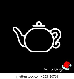 Web line icon. Teapot