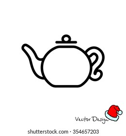 Web line icon. Teapot