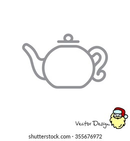 Web line icon. Teapot
