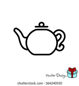 Web line icon. Teapot