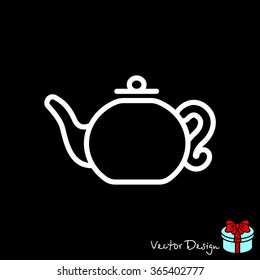 Web line icon. Teapot