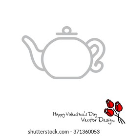 Web line icon. Teapot