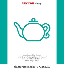 Web line icon. Teapot