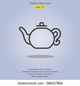 Web line icon. Teapot