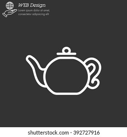 Web line icon. Teapot