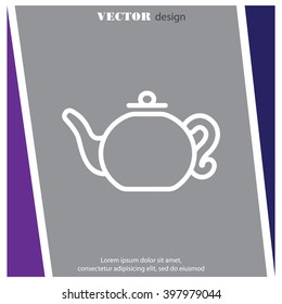 Web line icon. Teapot
