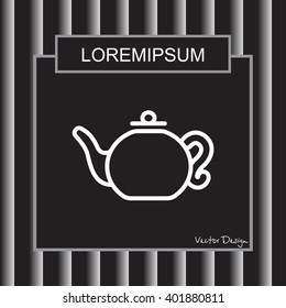 Web line icon. Teapot