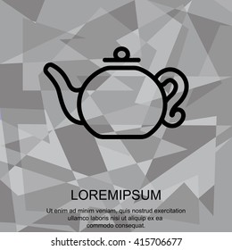 Web line icon. Teapot