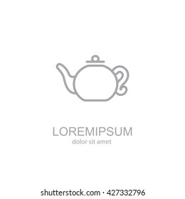 Web line icon. Teapot