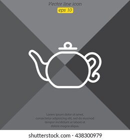 Web line icon. Teapot