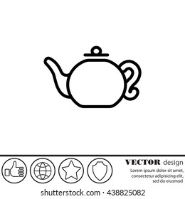 Web line icon. Teapot