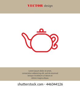 Web line icon. Teapot
