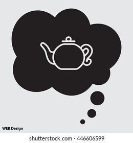 Web line icon. Teapot