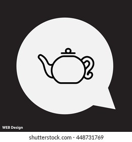 Web line icon. Teapot