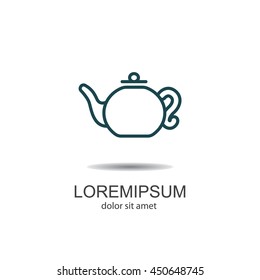 Web line icon. Teapot