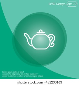 Web line icon. Teapot