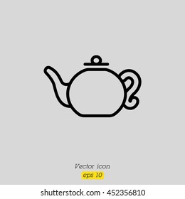 Web line icon. Teapot