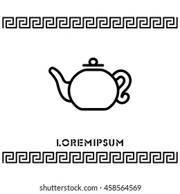 Web line icon. Teapot