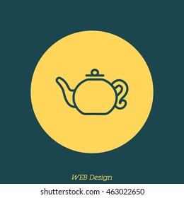 Web line icon. Teapot