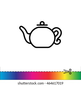 Web line icon. Teapot