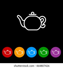 Web line icon. Teapot