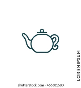 Web line icon. Teapot