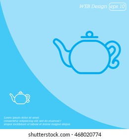 Web line icon. Teapot