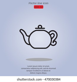 Web line icon. Teapot