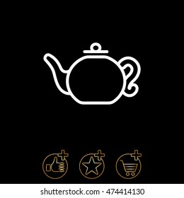 Web line icon. Teapot