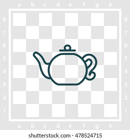 Web line icon. Teapot