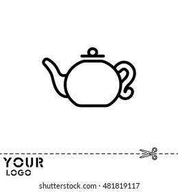 Web line icon. Teapot