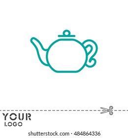 Web line icon. Teapot