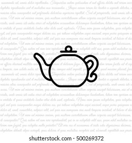 Web line icon. Teapot