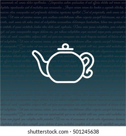 Web line icon. Teapot