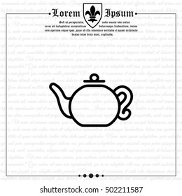 Web line icon. Teapot