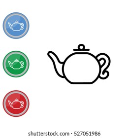 Web line icon. Teapot