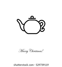 Web line icon. Teapot