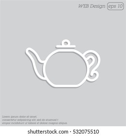 Web line icon. Teapot