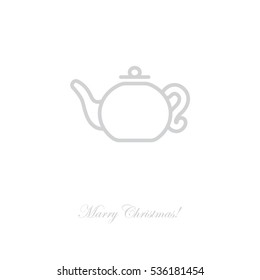 Web line icon. Teapot