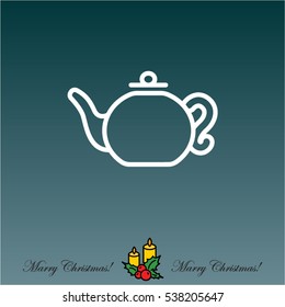 Web line icon. Teapot