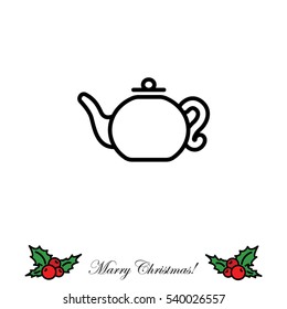 Web line icon. Teapot