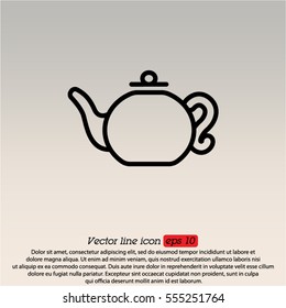 Web line icon. Teapot