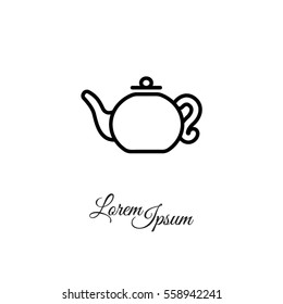 Web line icon. Teapot