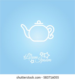 Web line icon. Teapot