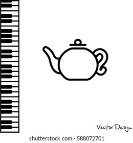Web line icon. Teapot