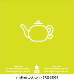 Web line icon. Teapot