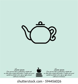 Web line icon. Teapot