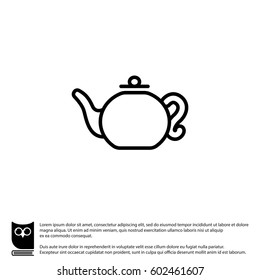 Web line icon. Teapot